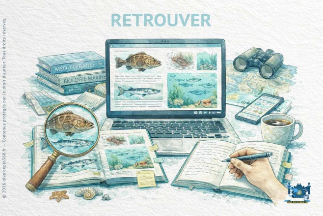 Fiches naturalistes Dive.Explo360 sur écran et tablette