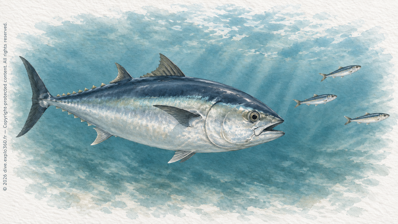 Atlantic bluefin tuna (Thunnus thynnus) and smaller fish: feeding position depends on body size and diet.