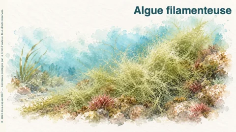 Illustration de Algue filamenteuse