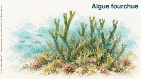 Illustration de Algue fourchue