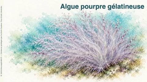 Illustration de Algue pourpre gélatineuse