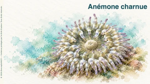 Illustration de Anémone charnue