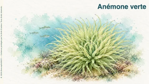 Illustration de Anémone verte