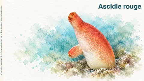 Illustration de Ascidie rouge