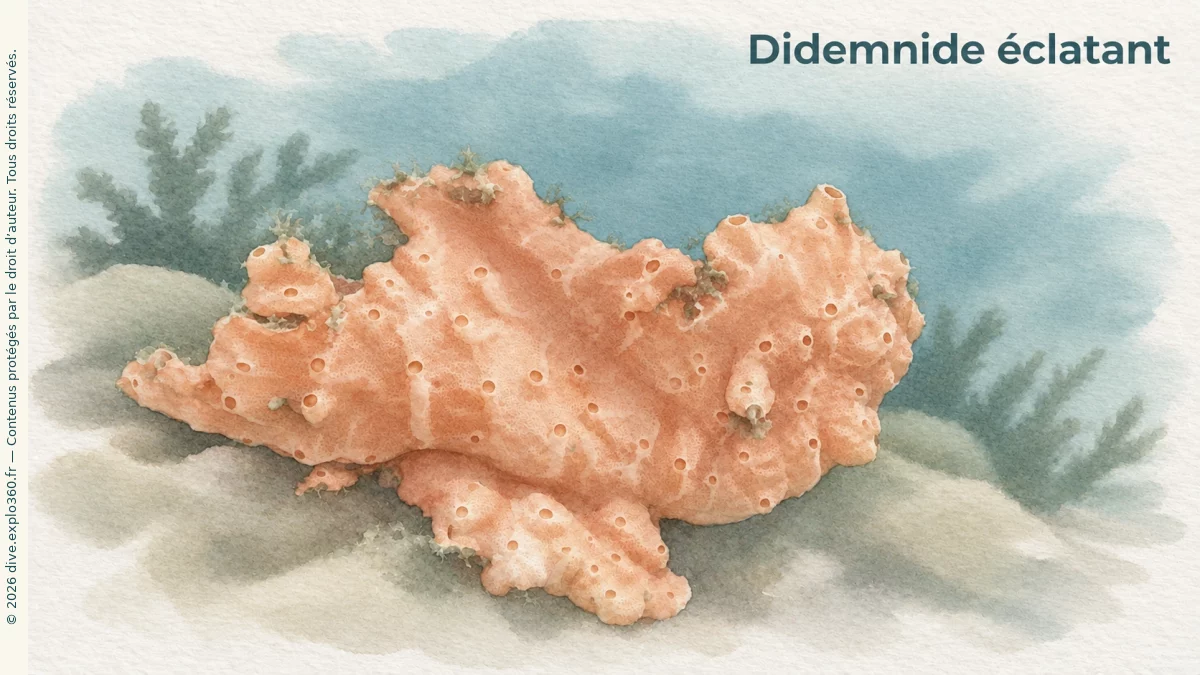 Orange didemnid sea squirt