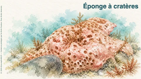 Illustration de Éponge à cratères