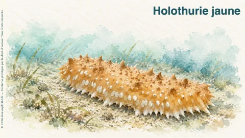 Illustration de Holothurie jaune