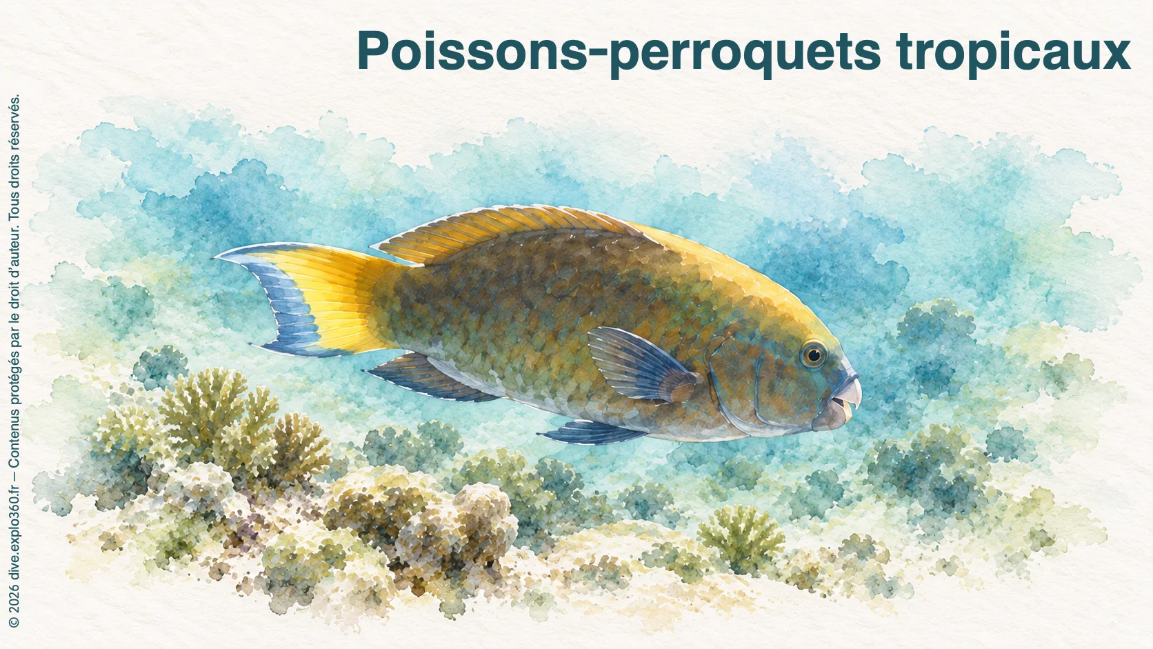 Poissons-perroquets tropicaux
