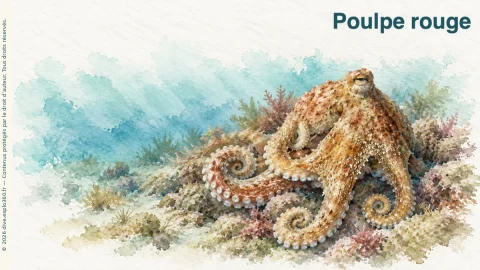 Illustration de Poulpe rouge
