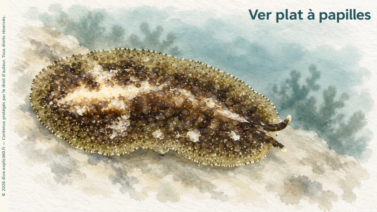 Ver plat à papilles