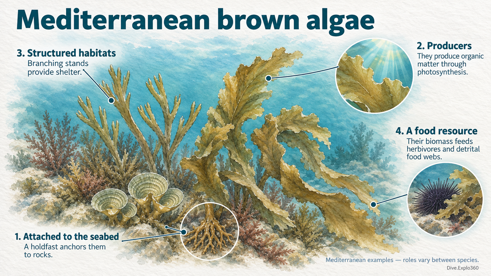 Natural history illustration — Brown algae