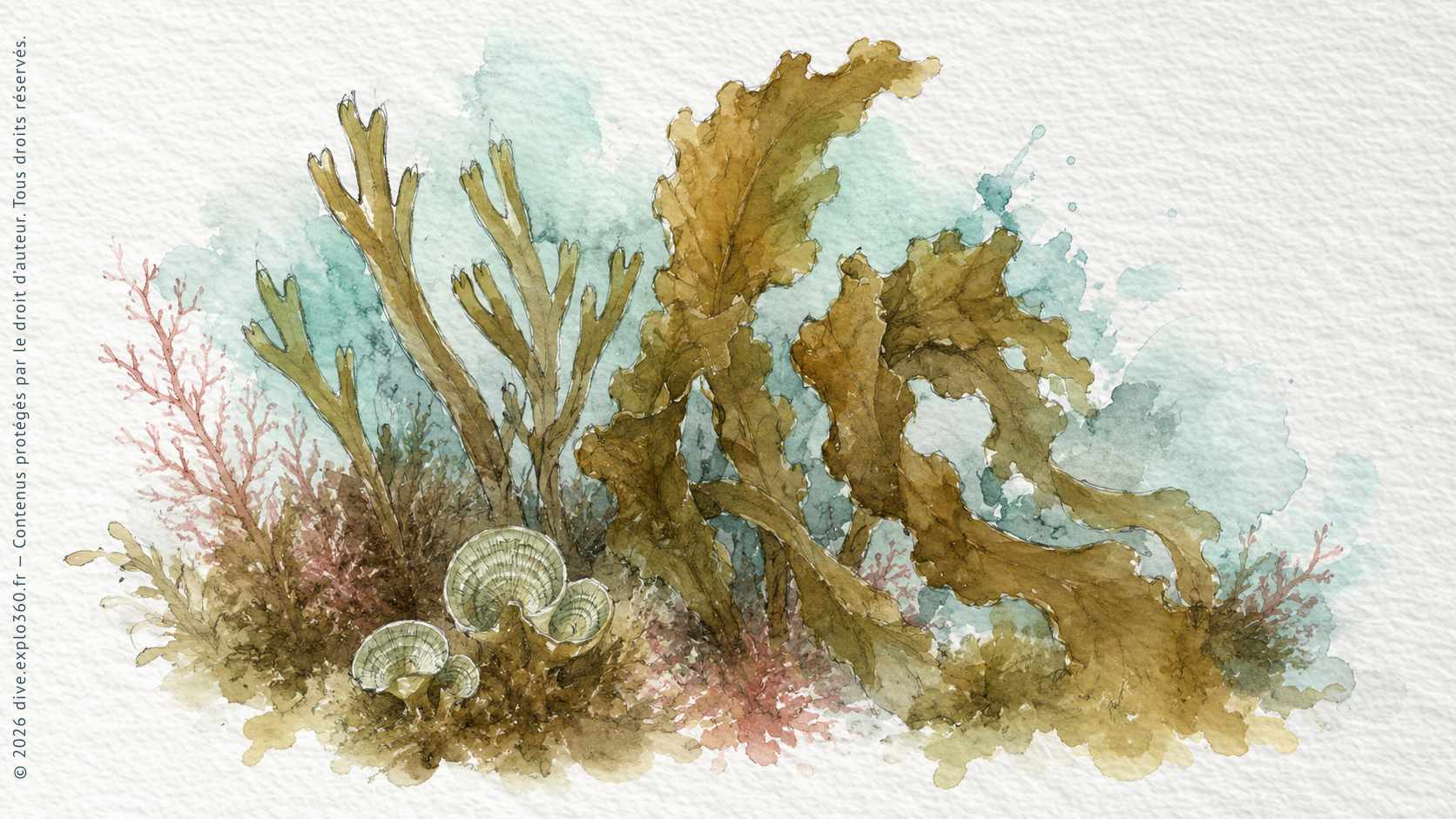 Illustration naturaliste — Algues brunes