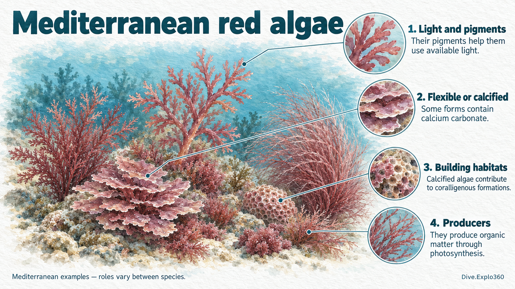 Natural history illustration — Red algae