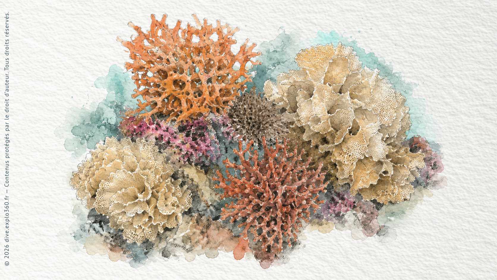Illustration naturaliste — Bryozoaires