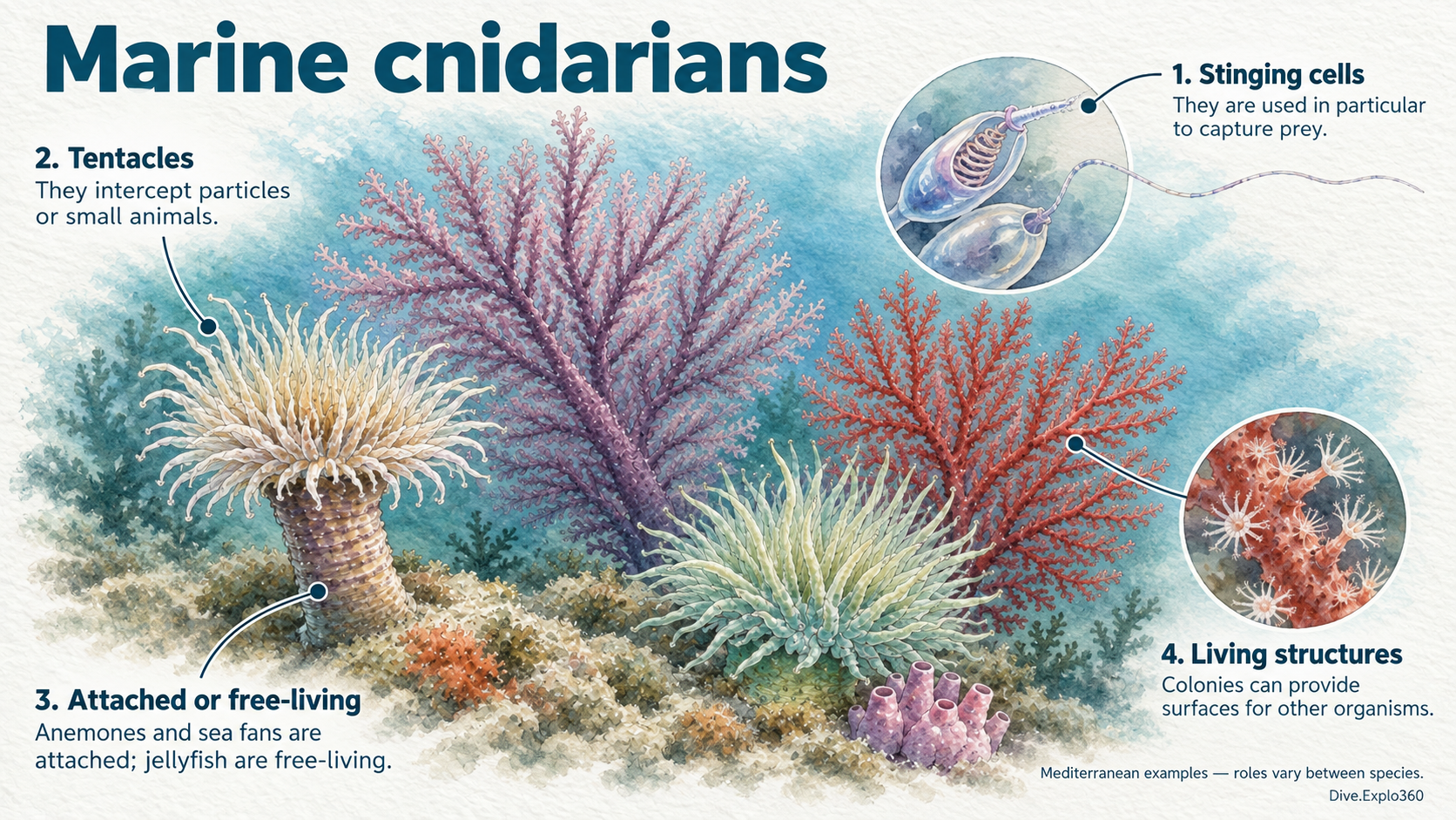 Natural history illustration — Cnidarians
