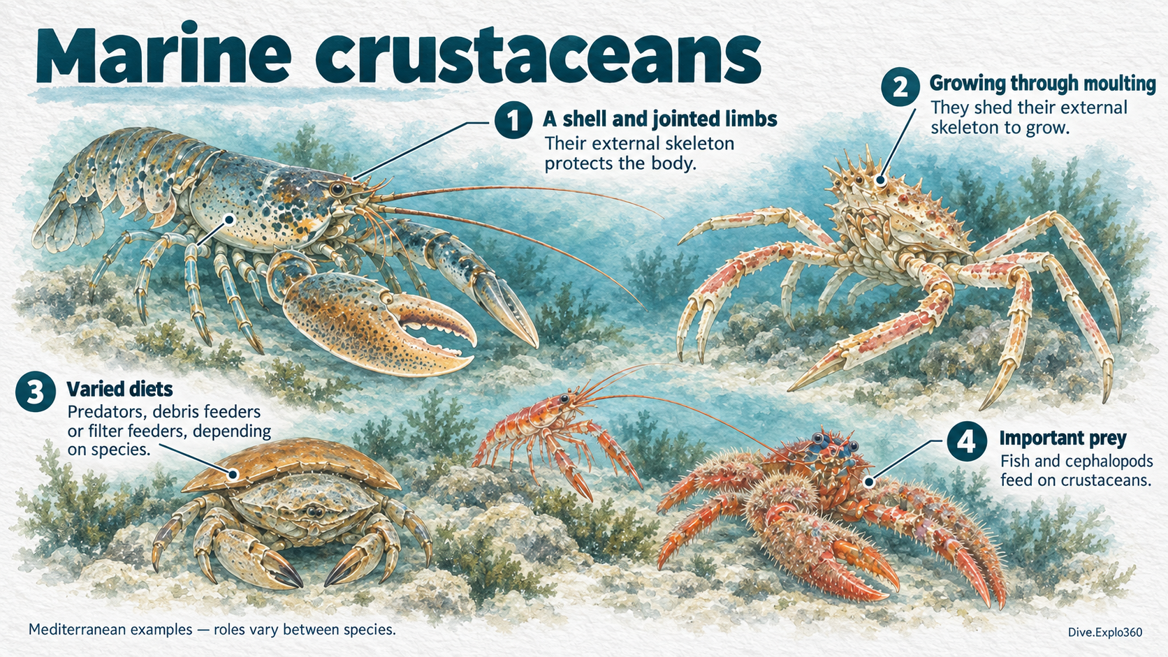 Natural history illustration — Crustaceans