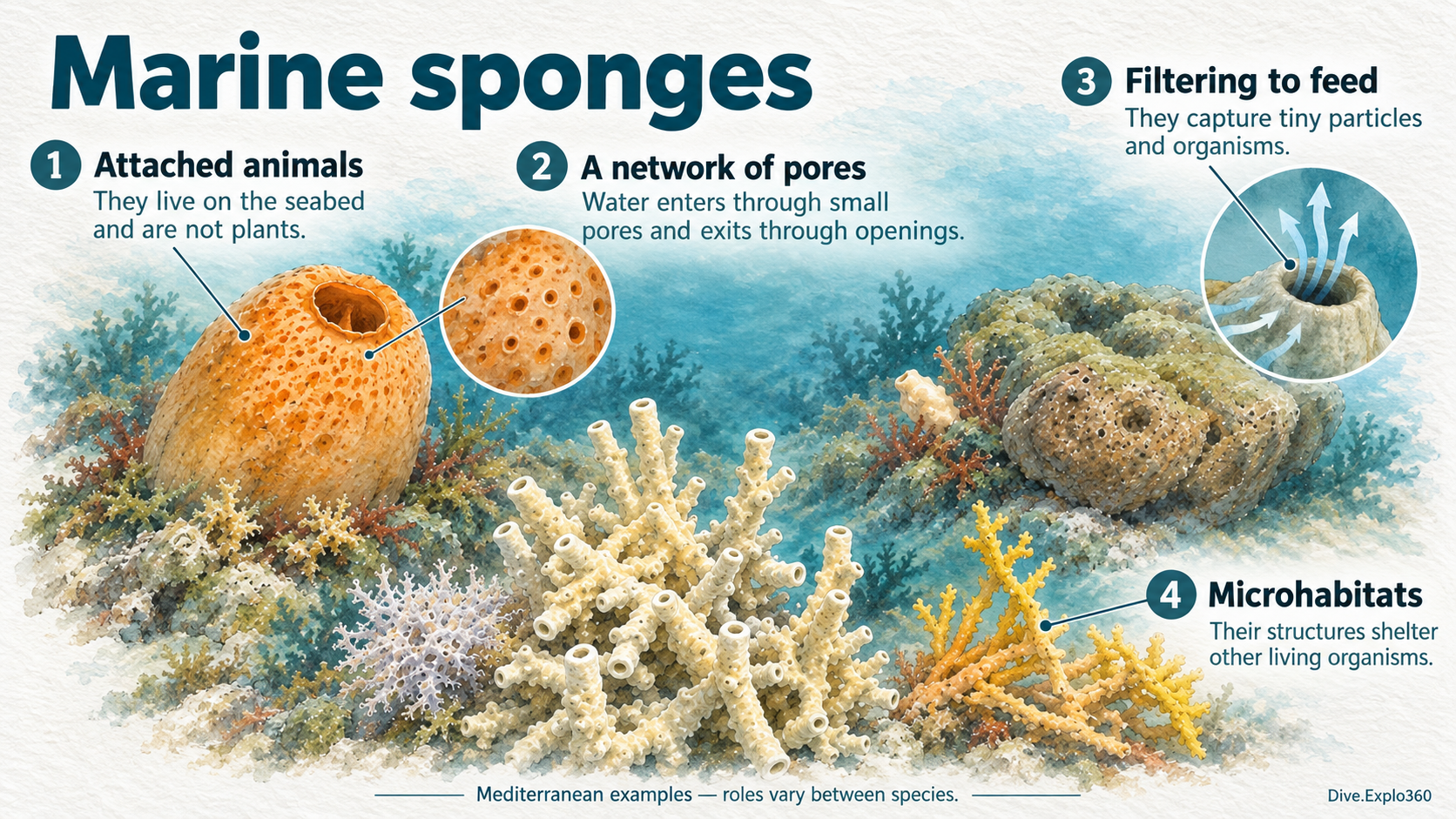 Natural history illustration — Sponges