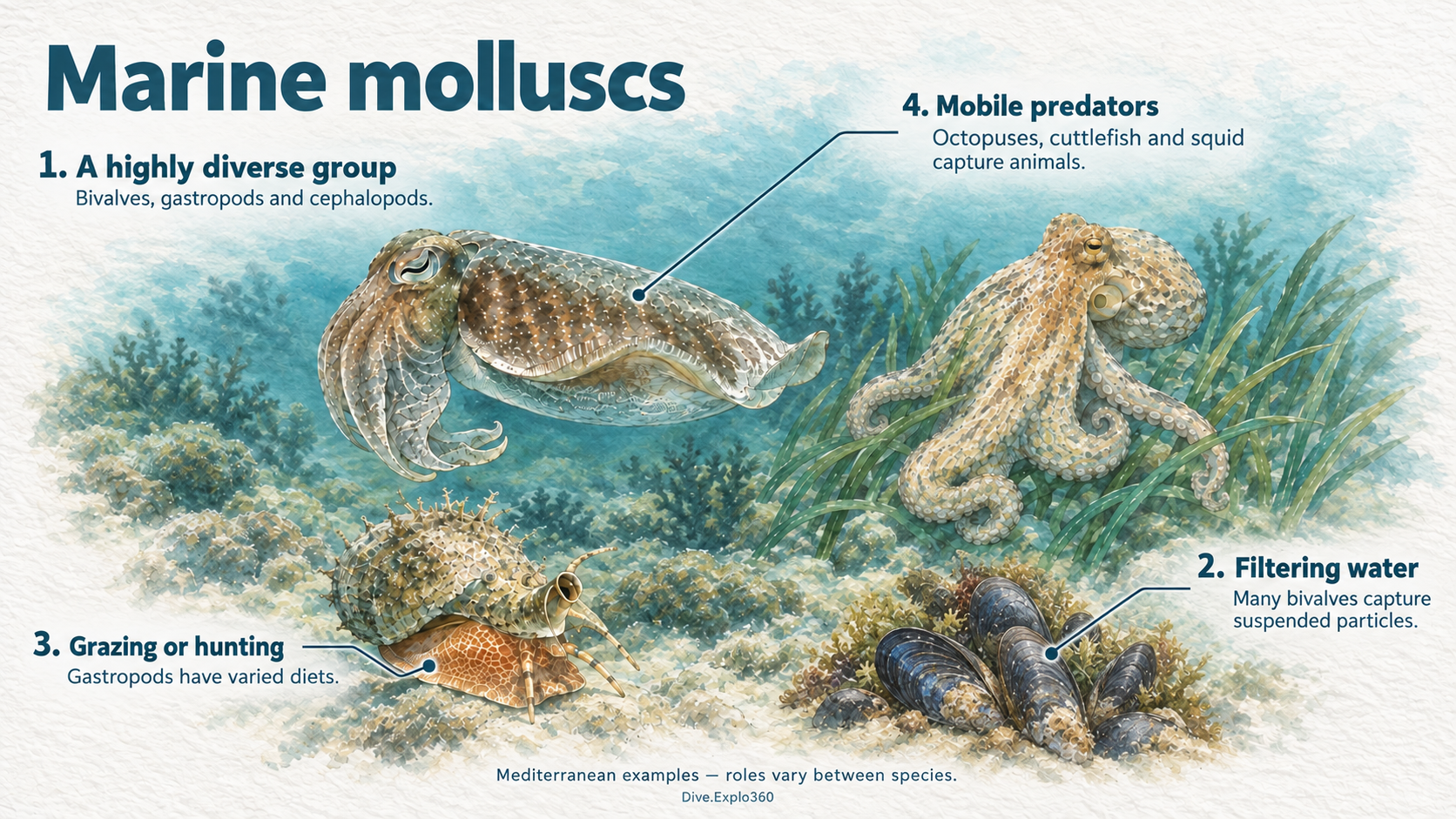Natural history illustration — Molluscs