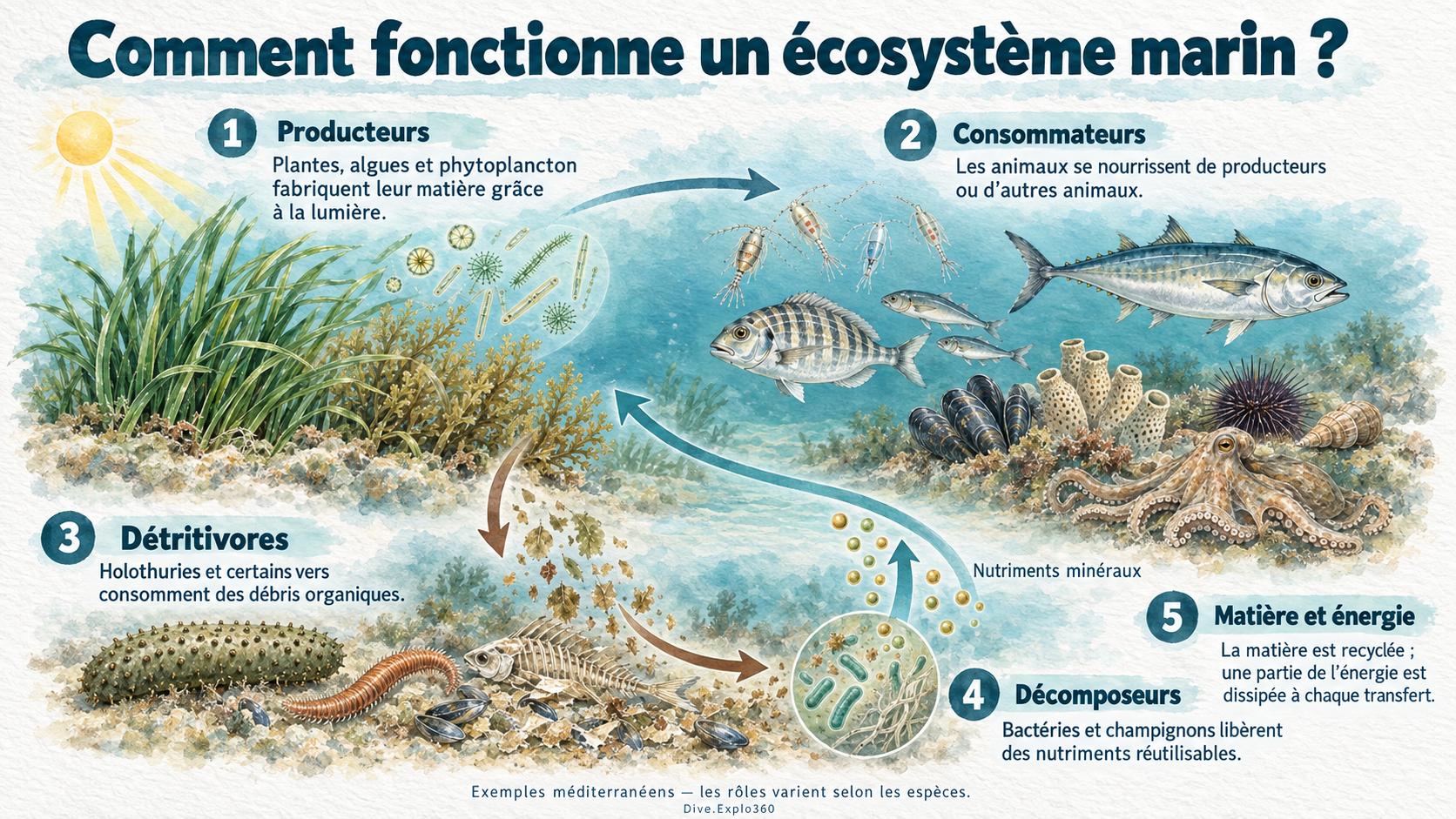 Illustration naturaliste — Moteur écologique