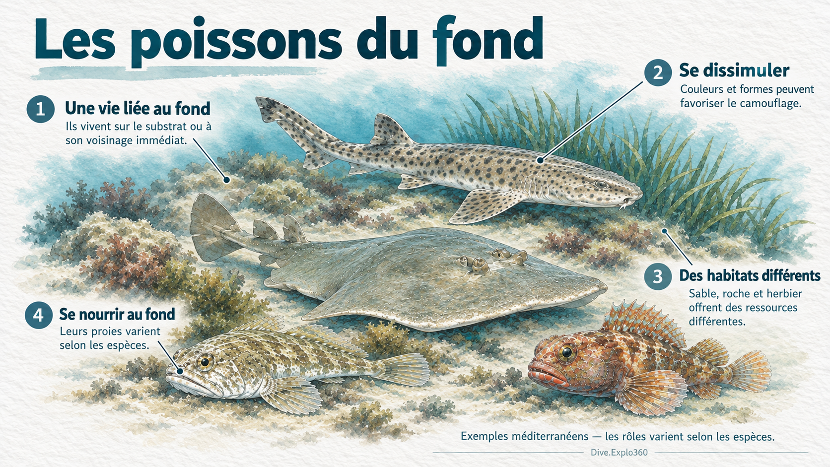 Illustration naturaliste — Benthique