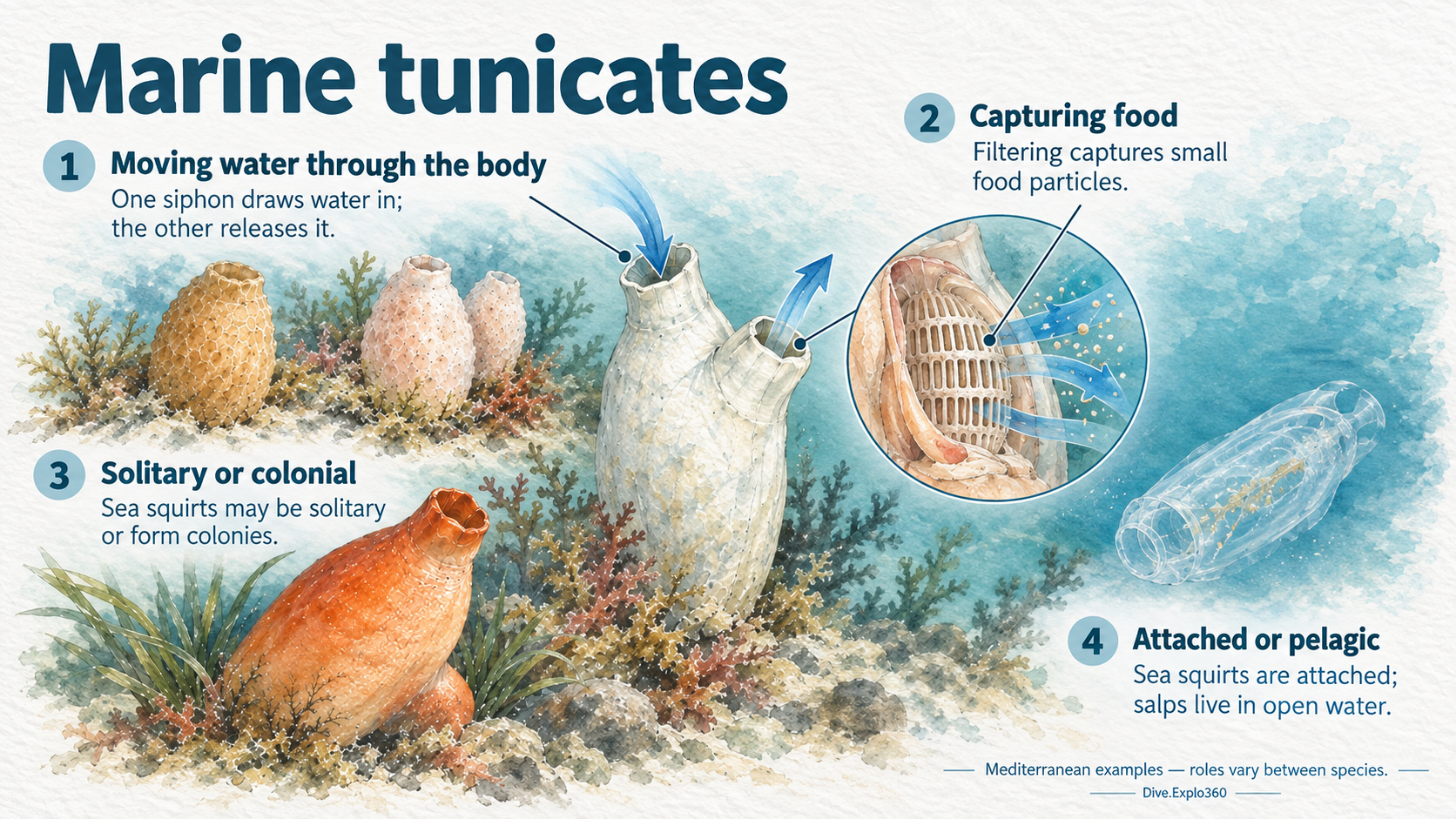 Natural history illustration — Tunicates