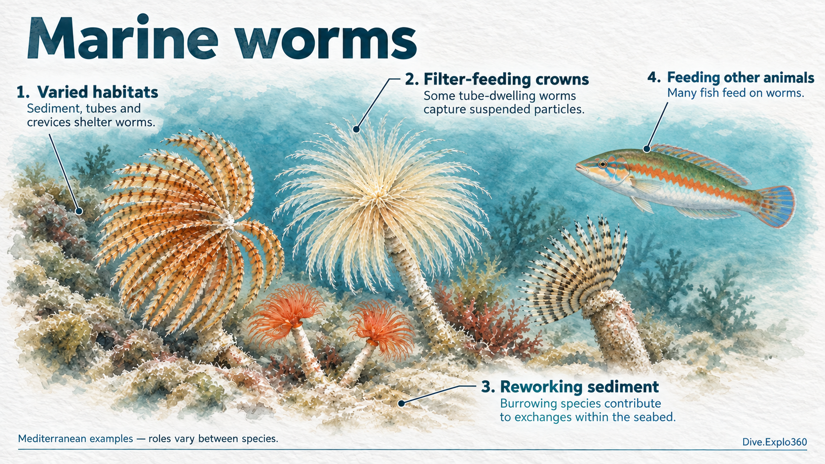 Natural history illustration — Marine worms